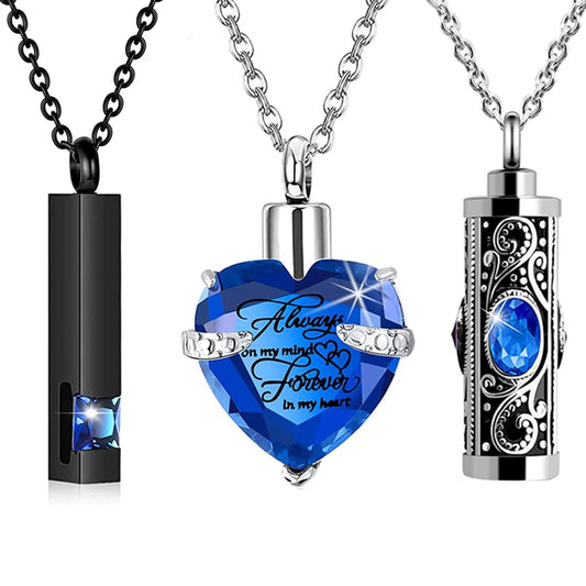 3-Piece Pet Cremation Urn Necklace – A Timeless Tribute to Your Beloved Companion