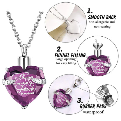 3-Piece Pet Cremation Urn Necklace – A Timeless Tribute to Your Beloved Companion